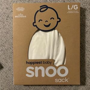 Happiest Baby SNOO Sack Organic Cotton White Size Large 4-6 Months 18-26 Lbs